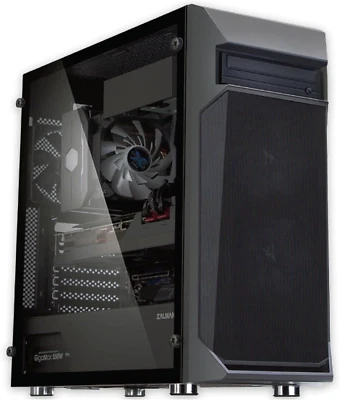 Z1 plus ATX Mid-Tower PC Case - Tempered Glass Side Panel - 3 X 120Mm Fans Pre-I