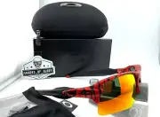 OAKLEY FLAK 2.0 XL RED TIGER STRIPE RUBY POLARIZED GALAXY AFTERMARKET SUNGLASSES