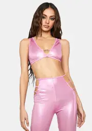 [SIMMI] Pink Flare Pants Set