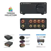 RCA Switch Stereo 4 in 1 Out Audio Signal Source Switcher HiFi Input Selector...