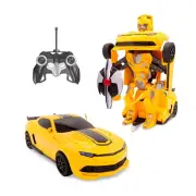 Kids Transforming Robot RC Car Toys for Boys 8-13 Remote Control Gift Yellow