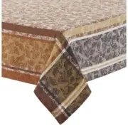 New Tablecloth Acorn and Leaves Jacquard 60 x 120 in. Oblong/Oval Seats 10-12