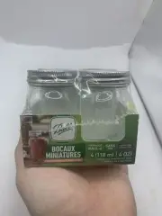 Ball 4 oz Mini Storage Jars, 4 Count Perfect For Herbs Spices BPA FREE YX