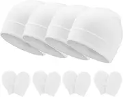 [AQOKKA] Newborn Baby Hats and Mittens Set Infant Beanie Cap Toddler Gloves Newborn Hospital Hats for Baby Boy Girl Kid 0-6 Months