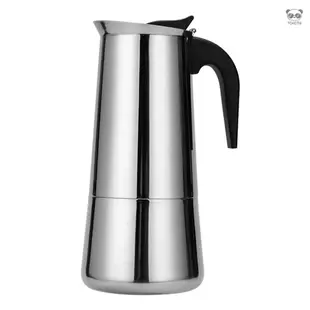 不鏽鋼咖啡壺 便攜式電熱咖啡壺 摩卡拿鐵爐 濃縮拿鐵咖啡過濾爐 摩卡壺 歐式咖啡杯 600ml
