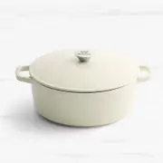 Wolstead Endure+ Round Enamel Cast Iron Casserole 28cm - 5.9L Ivory