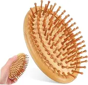 OFFIGAM Bamboo Scalp Massage Comb for Hair Gentle Hair Brush Portable and Lightweight for Men and Women Promotes Healthy Scalp and Styling