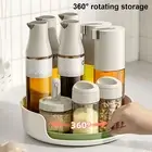 Kitchen Seasoning Storage Rack 360-degree Rotating Spice with Capacity