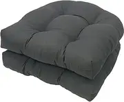 Outdoor Chair Cushions Set of 2 Patio Chair Cushion 19"X 19"Overstuffed Patio Furniture Cushions for Wicker Chair with Round Corner,H