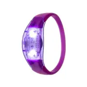 2-96 Purple Sound Activated LED Bracelet Light Up Flashing Voice Control Bangle