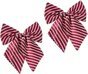 [Baluue] Adjustable Red and White Stripe Bow Ties for Graduation Unisex Graduation Suit Accessories for Men and Women Photo Props for Festive Celebrations
