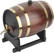 Wine Barrel, 3l Black Aluminum Foil Liner Material Home Whiskey Barrel, Oak Wood, Wood Wine Barrel for Home, Coffee Shop, Tea House, Restaurant, Hotel