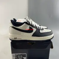 在飛比找Yahoo奇摩拍賣-7-11運費0元優惠優惠-NIKE Air Force 1'07 Le 黑白條紋印花 