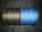 8 GAUGE SPEAKER WIRE 10 FT BLUE BLACK SUPERFLEX FLEX CABLE AWG MONSTER SUBS