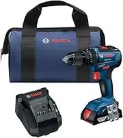 BOSCH GSB18V-490B12 18V EC Brushless 1/2 In. Hammer Drill/Driver Kit with (1) 2 Ah Standard Power Battery
