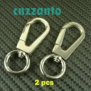 2pcs Stainless steel Mirror polish Swivel eye Spring Snap Hook Clip KC234