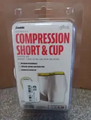 New FRANKLIN FLEXPRO Compression Shorts & Cup Youth XS Waist 19”-21”White Boys