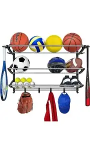 Lynk® Garage Sports Equipment Organizer - Easy to