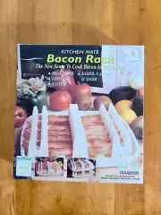 Vintage Kitchen Mate Microwave Bacon Rack W/ Fixing Skewers #K188 -New Open Box