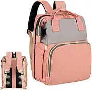 Large Toddler Supplies Backpack - Waterproof Baby Necessities Organizer, Multiple Pocket Diaper Holder | Waterproof Travel Bag, Convertible Parent Bag,