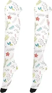 [Caihoyu] Women High Thigh Socks Elastic Extra Long Soccer Socks Thighs High Socks for Cosplay Scandinavian Christmas Pattern, Scandinavian Christmas Pattern