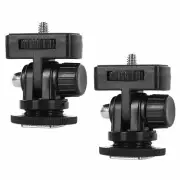 2PCS Hot Shoe Mount Adapter 1/4" Screw Camera Mini Ball Head for DSLR Camcorders