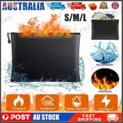1/3Pcs Fireproof Money Bag Cash Box Waterproof Safe Document Envelope File Pouch