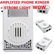 EXTRA LOUD PHONE RINGER AMPLIFIED FLASH LIGHT RJ11 RJ45 TELEPHONE PHONE RING DIY