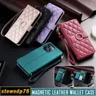 For iPhone 16E 15 Pro Max 14 Plus 13 12 11 Stand Cards Case Leather Wallet Cover