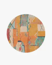 185' Round | Machine Washable Runner Rug | Kid & Pet Friendly | Indoor Rug | Espada Multicolour Rug | Ruggable