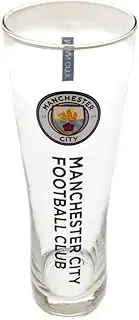 Manchester City FC Pilsner Beer Glass (UK Size: One Size) (Clear/Sky Blue)