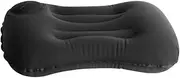 AsrMyjcx Inflatable Camping Pillow Lumbar Support Camp Men Women Travel Pillow Easy to Inflate & Deflate for Hiking Home Living Room, Black
