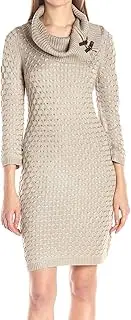 [Calvin Klein] Women's Cable Knit Sweater Dress