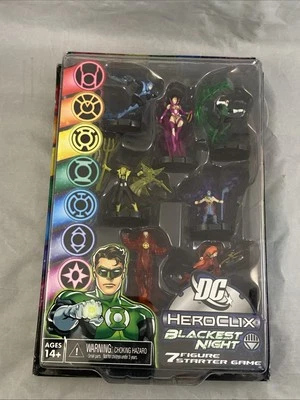 DC HeroClix Blackest Night 7 Figure Starter Set New WizKids 2010 Green Lantern