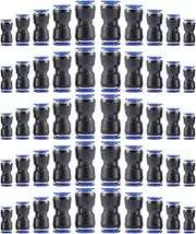 Rissunkv Air Hose Quick Connect Fittings, Straight Push Connectors, Compressor Couplers for Woodworking Shops Farm Equipment Spray Painting