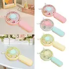 Mini Handheld Fan Portable Fan USB Rechargeable Hand Fan Cute Makeup Eyelash Fan