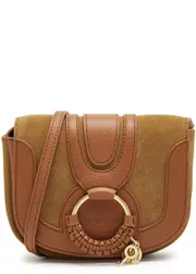 See By Chloé Hana Panelled Suede Crossbody Bag, Suede Bag, Tan One Size