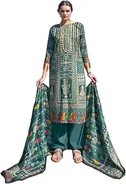 [Shri Balaji Silk & Cotton Saree Emporium] Winter Special Indian Woman Pashmina Stitched Salwar Kameez 3176