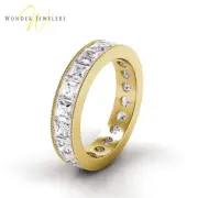 3ctw Princess Diamond Channel Set Eternity Band 14K Yellow Gold (F-G/VS2)