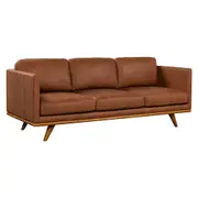 Manly Italian Leather Couch Indoor 3 Seater Hazel Lounge Sofa - Fabric Lounges