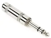 Hosa - PLG-025S - 1/4" TRS Male Cable-mount Connector - Silver