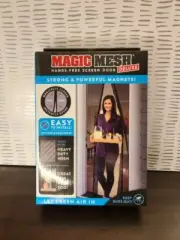 Magic Mesh Hands Free Magnetic Screen Door Heavy Deluxe Model 39" x 83" NIB