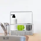 Sink Caddy Organizer Stainless Steel Sponge Holder with Drain Tray Kitchen jeuQL