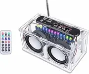 Fahgaer DIY Bluetooth Speaker Kit,Recording Function FM Radio Soldering Practice Kit with LED Spectrum and Remote Control