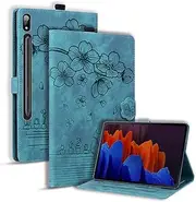 [YBFJCE] Case for Samsung Galaxy Tab S9 2023 11.0", Multi-Angle Viewing PU Leather Folio Stand Cover with Pencil Holder, Shockproof Protective Case for Samsung Galaxy Tab S9 2023, Green
