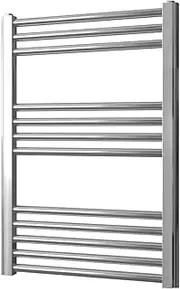 650mm Wide 800mm high Chrome Heated Towel Rail Straight Flat Bathroom Warmer Radiator Rack Central Heating Turkish Zone