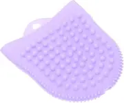 HEATSHAKING Cleansing Brush Silicone Scrubber for Women Manual Exfoliating Tool for Deep Cleaning and Gentle Face Washing Soft and Durable Silicone Facial Brush