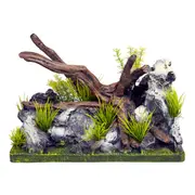 Aqua One Plant Aquarium Ecoscape Driftwood On Rock Garden M