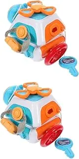 ifundom 2pcs Infant Early Education Toys Busy Cube for Toddlers Toy Multiple Modes for Curiosity Learning