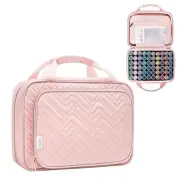 Diamond Painting Storage Containers, 60 Slots Bead Storage Box Pink-1(60 Jars)